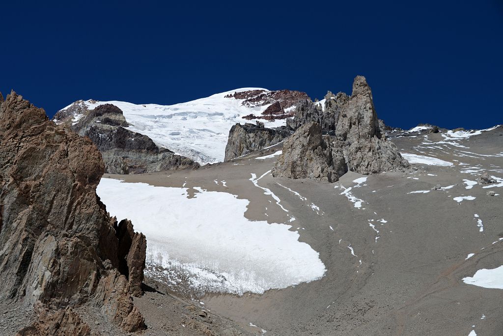 04 The Aconcagua East Face And Polish Glacier Become Visible Just After Leaving Camp 1 On The Way To The Ameghino Col
